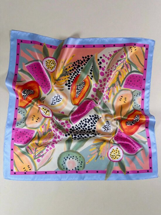 Accessories - Tropical Fruit Square Scarf